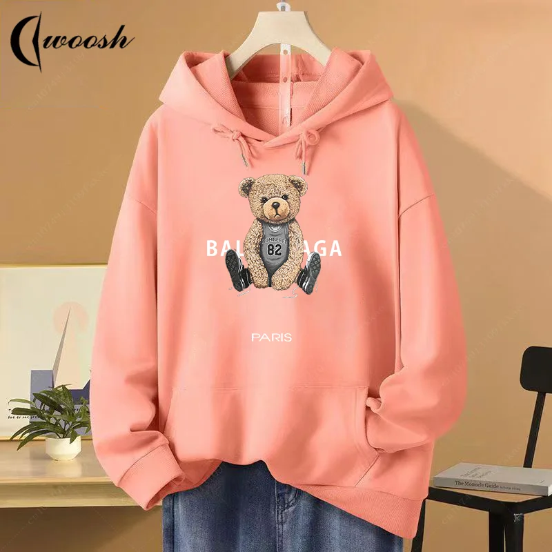 2024 Children Cotton Pullover Men\'s Womens Fashion Luxury Designer Hooded Sweatshirts Harajuku Family Matching O-neck Streetwear