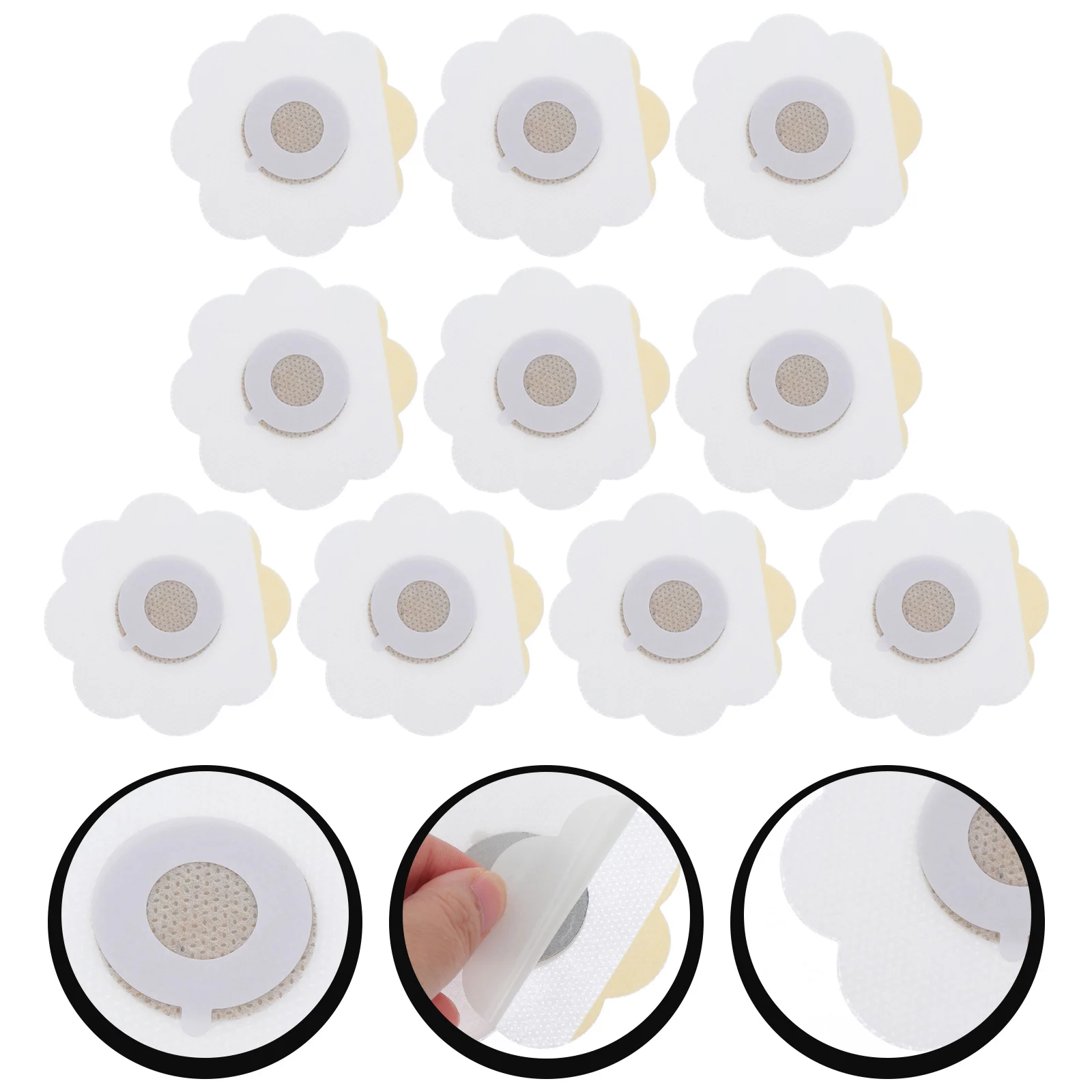 10 Pcs Moxibustion Stand Stickers Apparatus Pastes Practical Nail Portable Fixators Non-woven Fabric