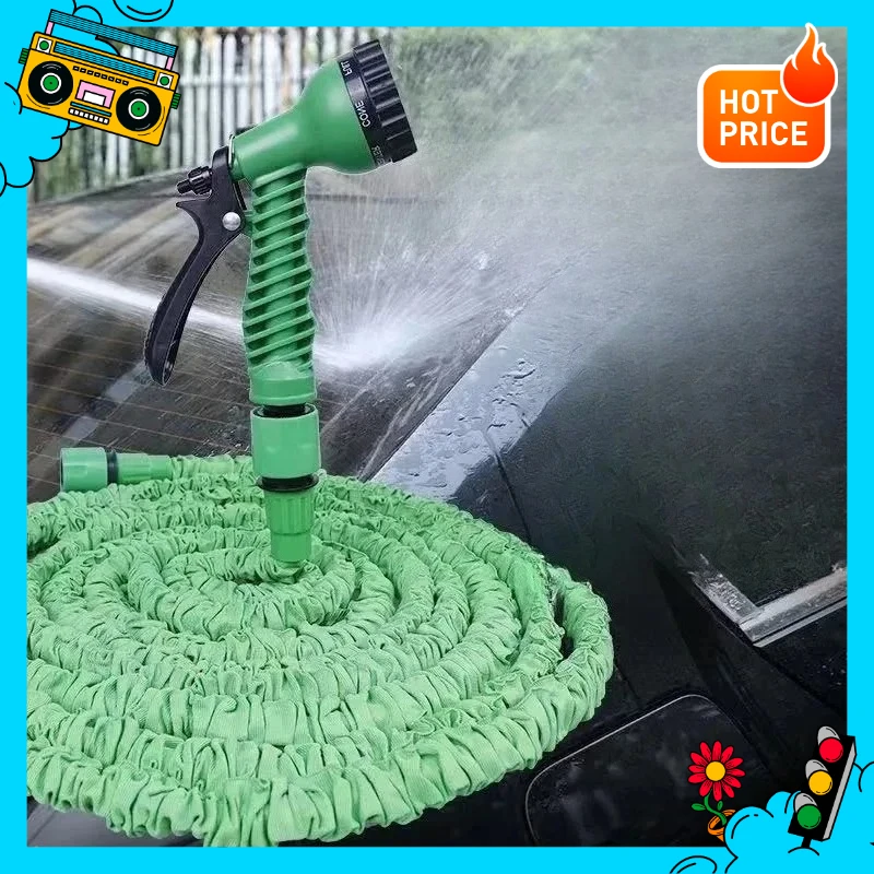 High-pressure water gun, multifunctional retractable hose, 25ft / 50ft / 75ft / 100ft, household gardening tool