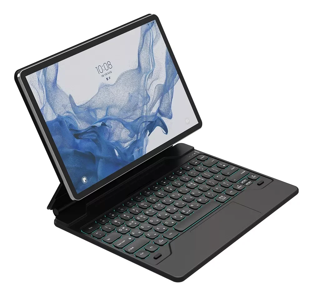 Teclado mágico para samsung galaxy tab s9 +/s8 +/ s8 plus/ s7 fe/ s7 + 12.4 polegadas multi-ângulo trackpad Smart Keyboard