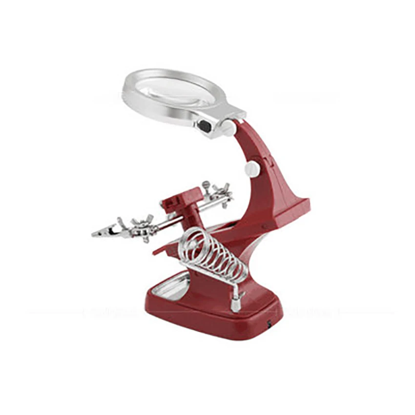 3X 4.5X LED Desktop Magnifier Auxiliary Alligator Clip 360° Rotary USB Magnifying Glass Check Circuit Board/Electronic Component