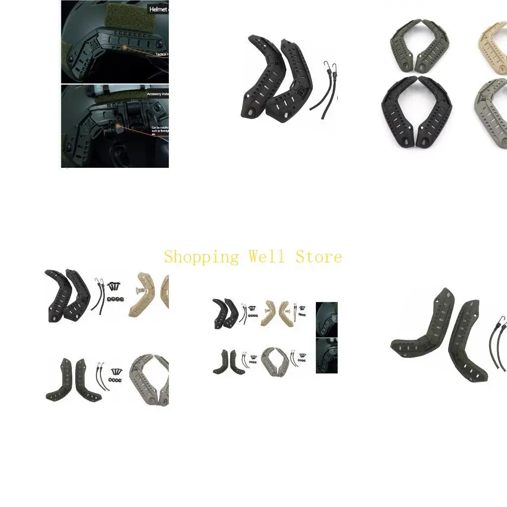 KX4B Training Accessory Helmets Side Guide Rails Outdoor Helmets Mount Rails Helmets Accessory Reliable