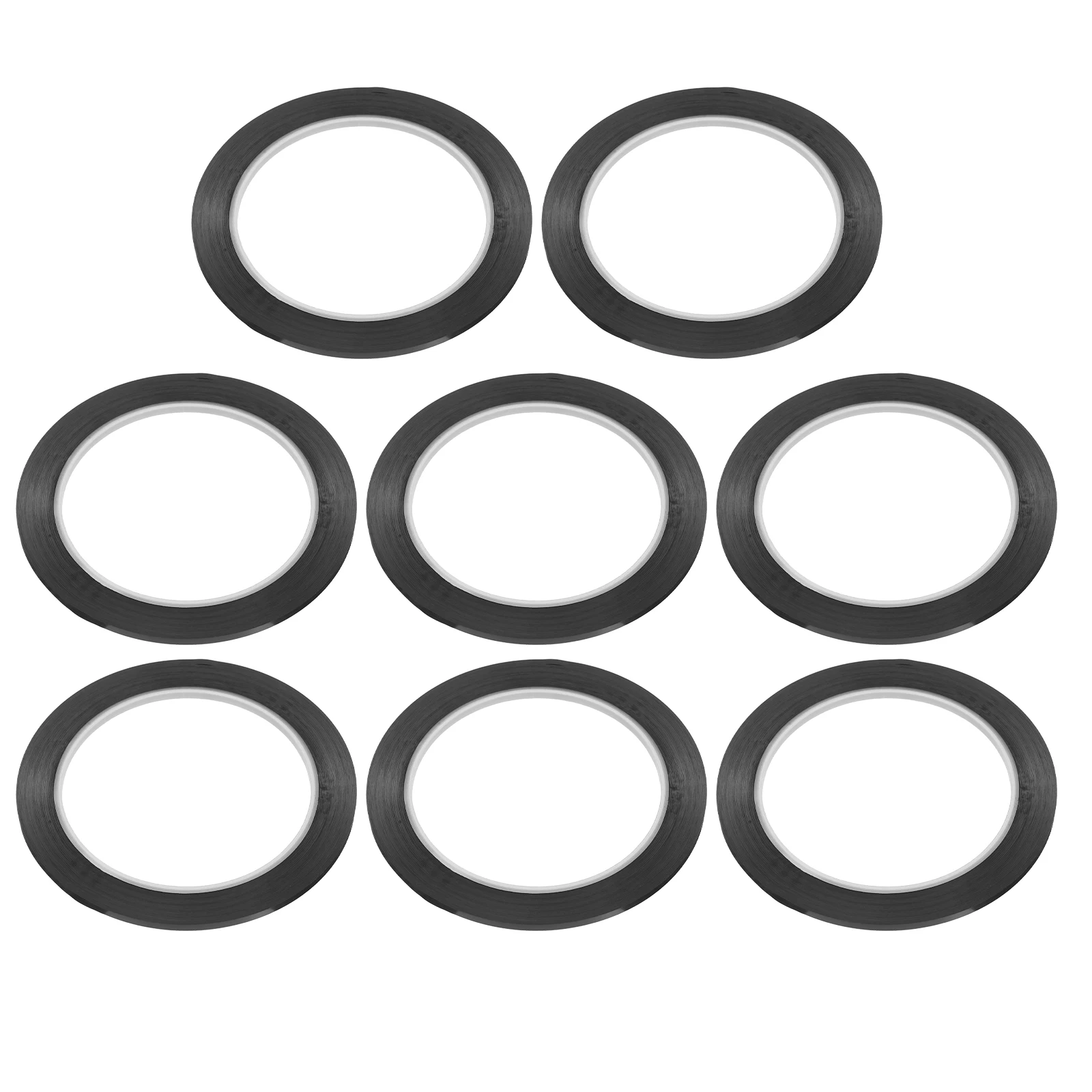 8pcs Black Tape PET Material Self Adhesive Crafting Perfect for Whiteboard Marking Chart Drafting Graphic