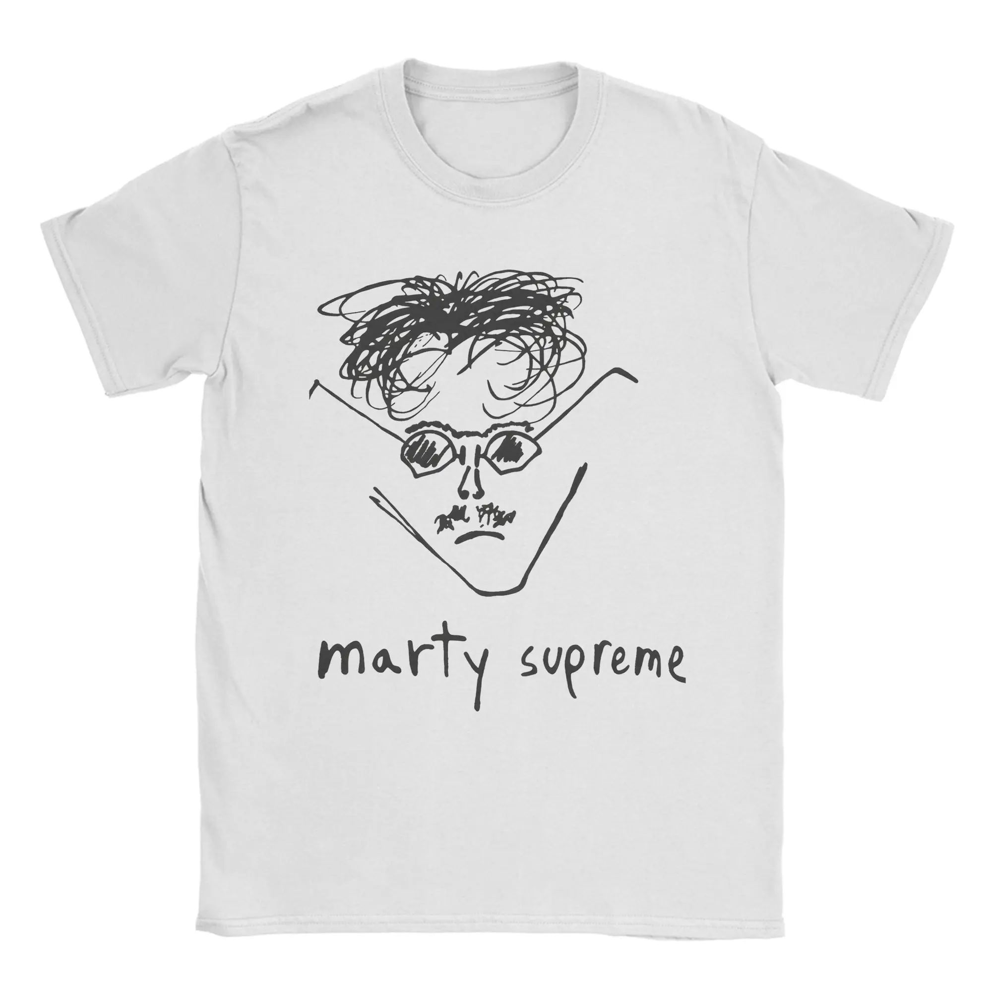 Men's Timothee Chalamet Marty Supreme Minimal T Shirts Pure Cotton Clothes Novelty Short Sleeve Round Neck Tees Classic T-Shirts