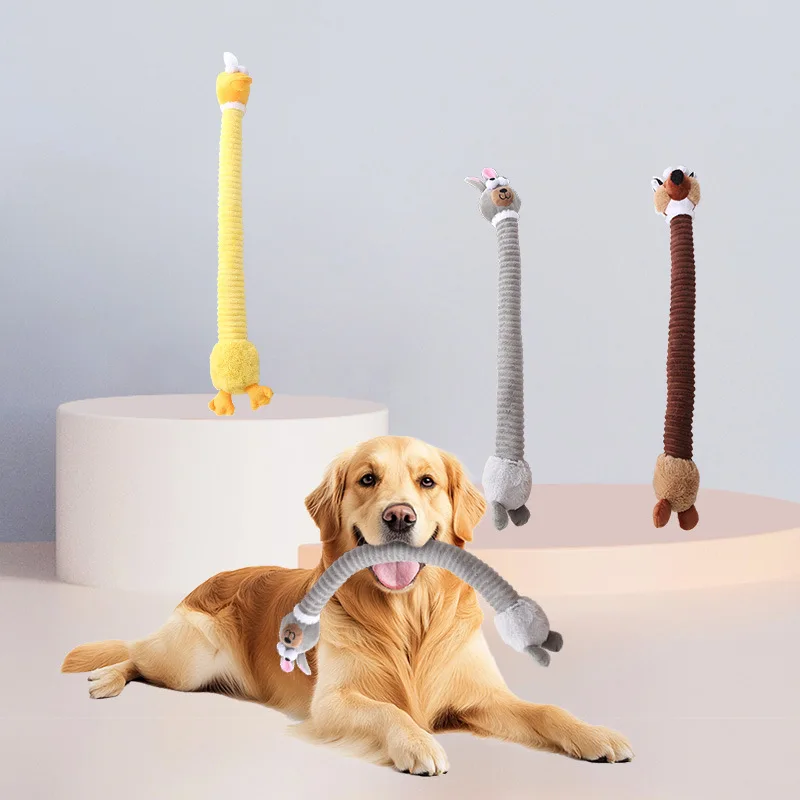 

Pet Supplies Long Neck Fox Bites Dog Toy Cartoon Rabbit Duck Shaped Plush Interactive Dog Toy