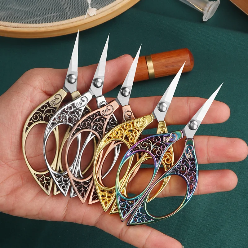 

Stainless Steel Stitch Retro Classic Vintage Antique Fine Embroidery Sewing Tailor Scissor Handicraft Fabric Cut Trim Shear Tool