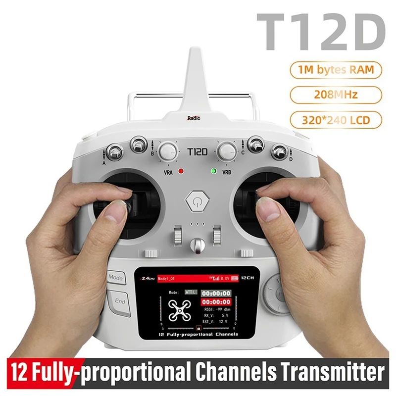 For Radiolink T12D 12CH RC Transmitter+R12F Receiver 2.4Ghz Remote Controller For FPV Drone Fixed Wing Airplane Car L