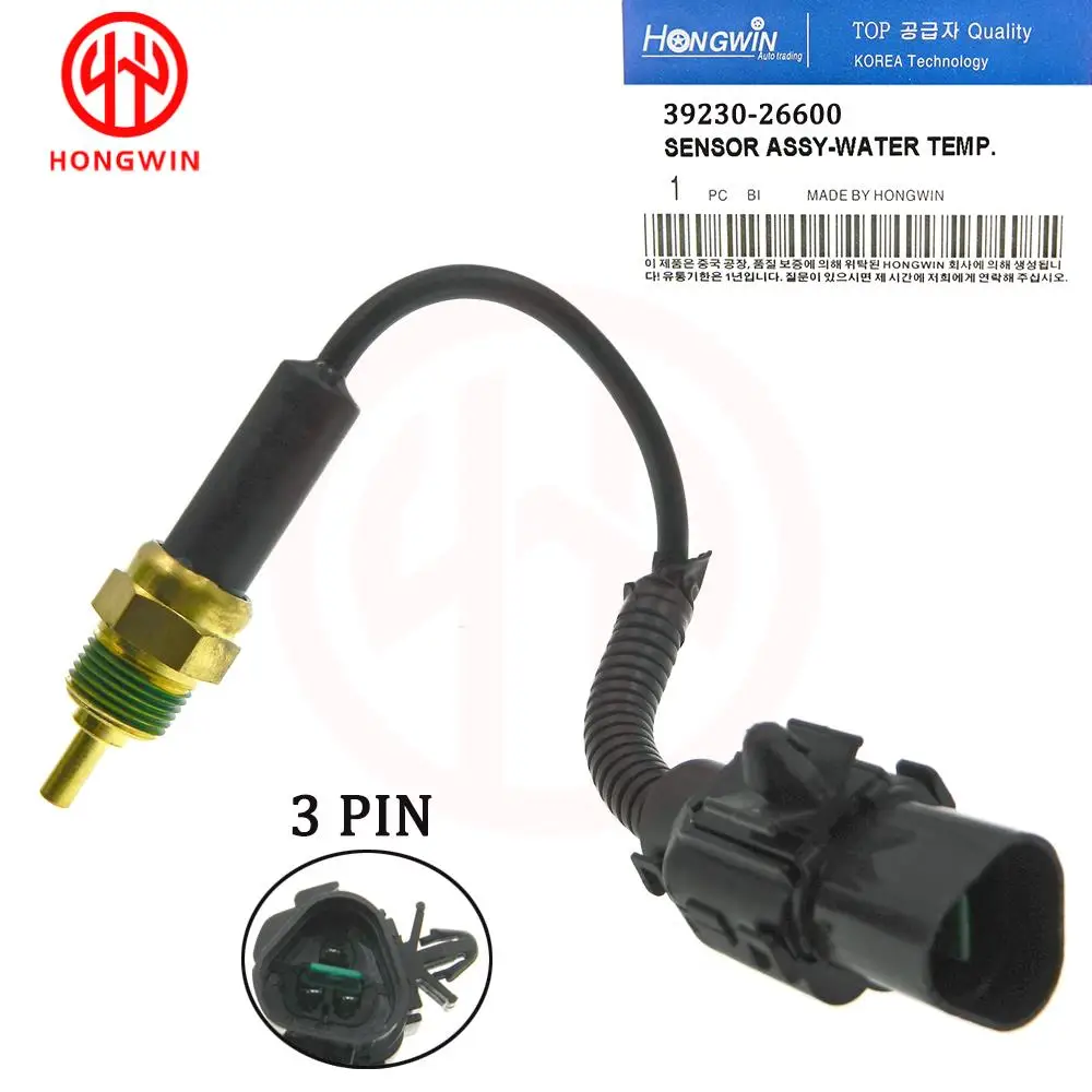 39230-26600 Engine Coolant Temperature Sensor Assy For Hyundai Accent 1.6L L4 2001 2002 2003 2004 2005 3pins 39230 26600 392302