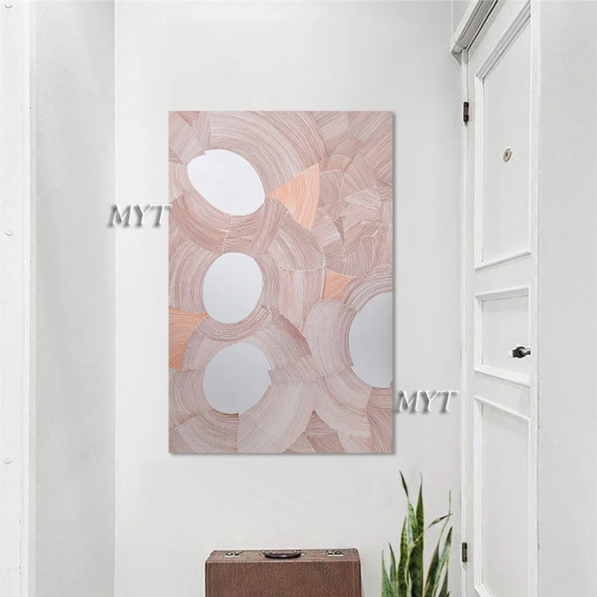 

Unframed Paintings Abstract Canvas Art Dropshipping Supplier Picture Wall Hand Painted Acrylic Artwork Acrylic Pink White Design