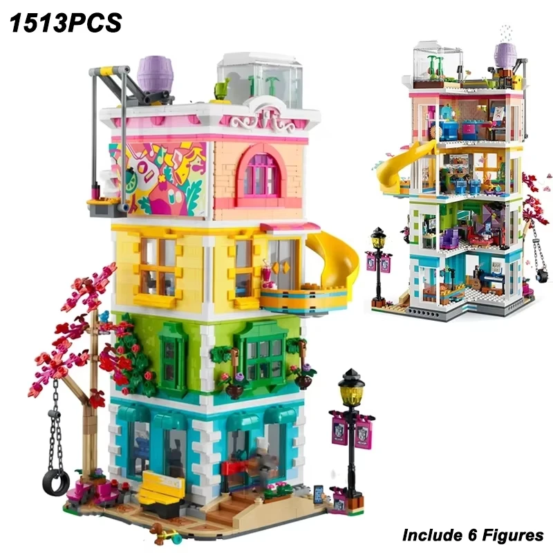 

2025 New CIty Holiday Leisure Vacation Entertainment Center Colorful Building Assembly Building Block Toy 41748 Series Girl Gift