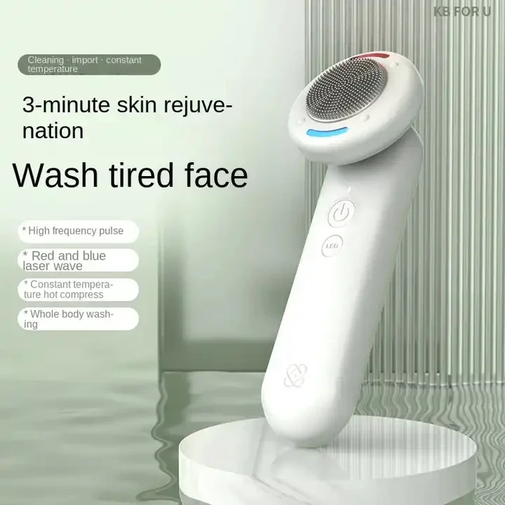 Ultrasone Huidverzorging En Schoonheid Rood En Blauw Licht Import En Export Instrument Voor Gezichtsreiniging, Massage En Verjonging