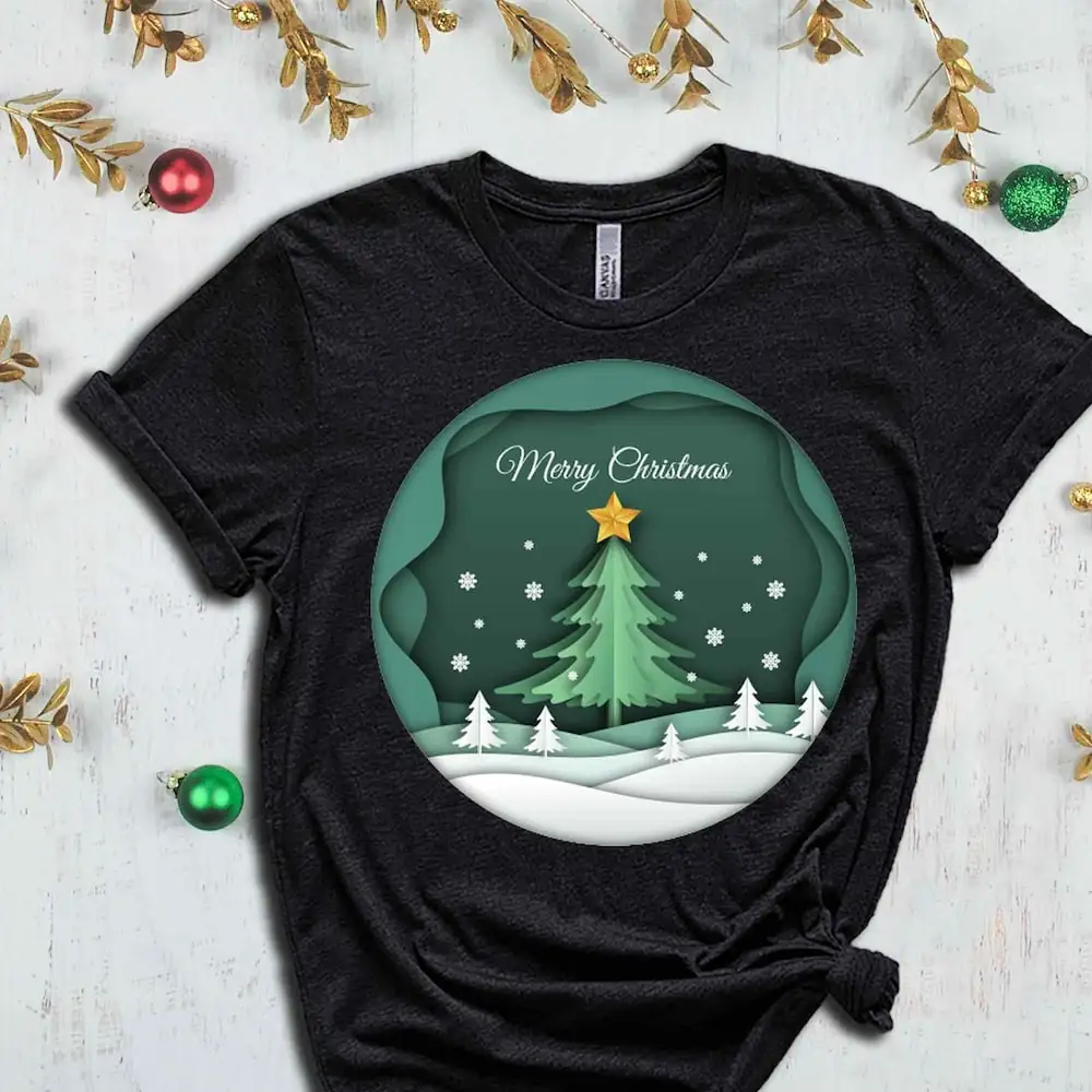 

Christmas Tree T Shirt Merry Xmas Apparel Party Outfits Ideas Spirit