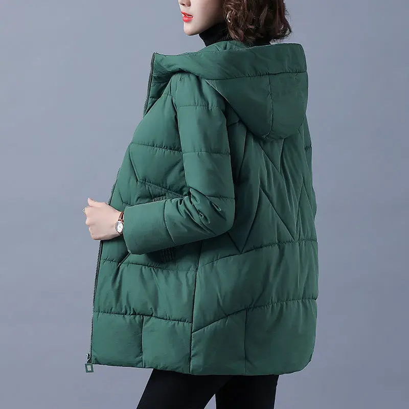 

Winter Thick Warm Parkas Women Fashion Black Coats Women Elegant Zipper Cotton Jackets Female Ladies Coats and Jackets