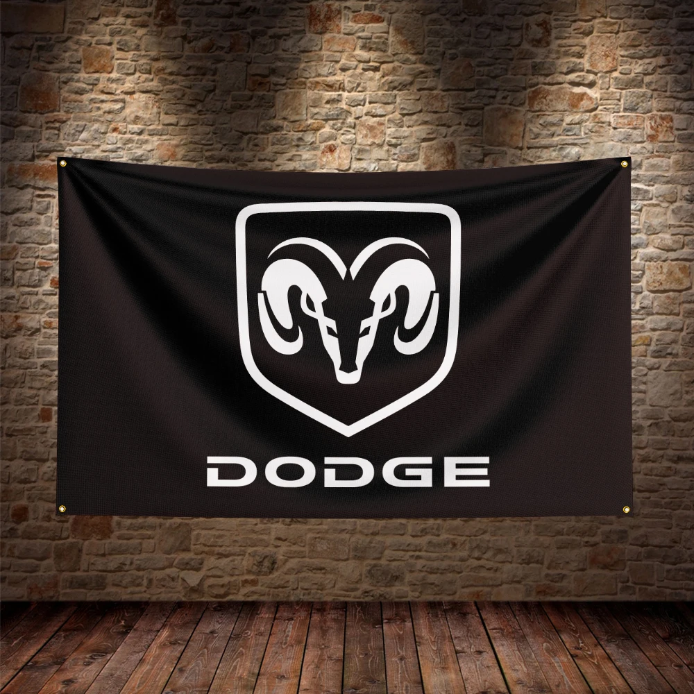 3X5Ft SRT Dodge Racing Car Flag Polyester Printed Car Banner For Decor