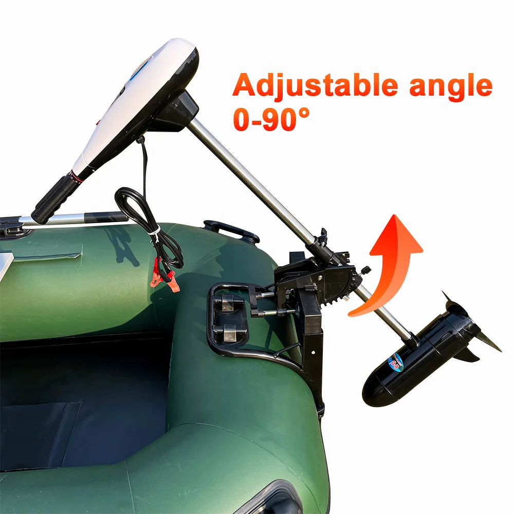 60lbs Electric Trolling Motor DC 12V 50A Saltwater Transom Mounted Outboard Brushed Engine For Inflatable Kayaks