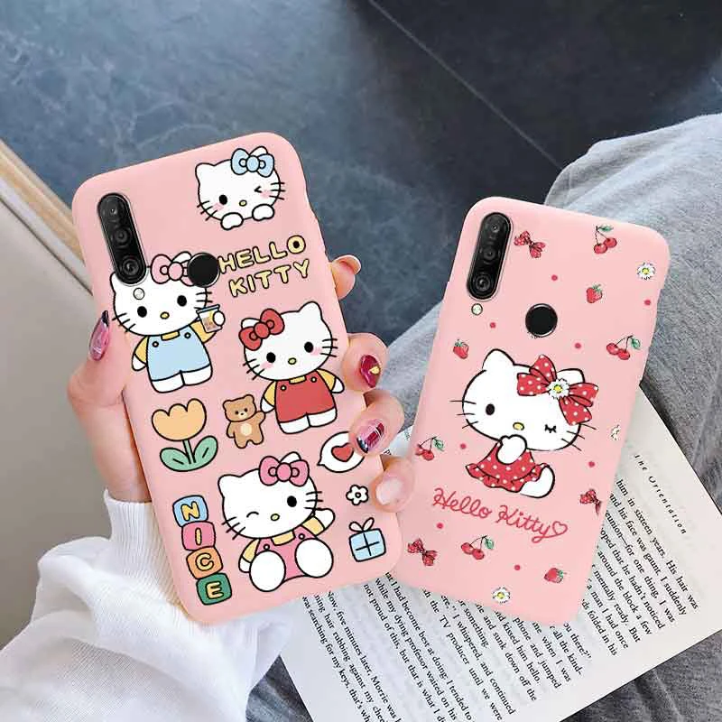 Handy hülle für für Huawei P30 Lite P30 Mädchen Anti-Drop niedlichen Cartoon Cinna moroll Kuromi Hallo Kitty Silikon Soft Back Print Cover