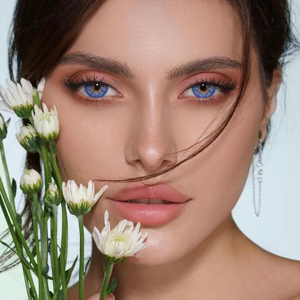 Bio-essense Kontaktlinsen für Augen, natürliche Schönheit, Schüler, Augenlinsen, koreanische braune Kontakte, 2 Stück, 1 Jahr, modisch, grün, Pupillentes – Detail 8