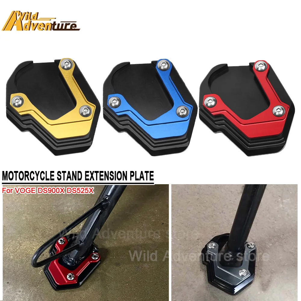 

CNC Aluminum Alloy Motorcycle Bike Kickstand Extender For VOGE DS900X DS525X 525DSX 900DSX Foot Side Stand Extension Pad Support