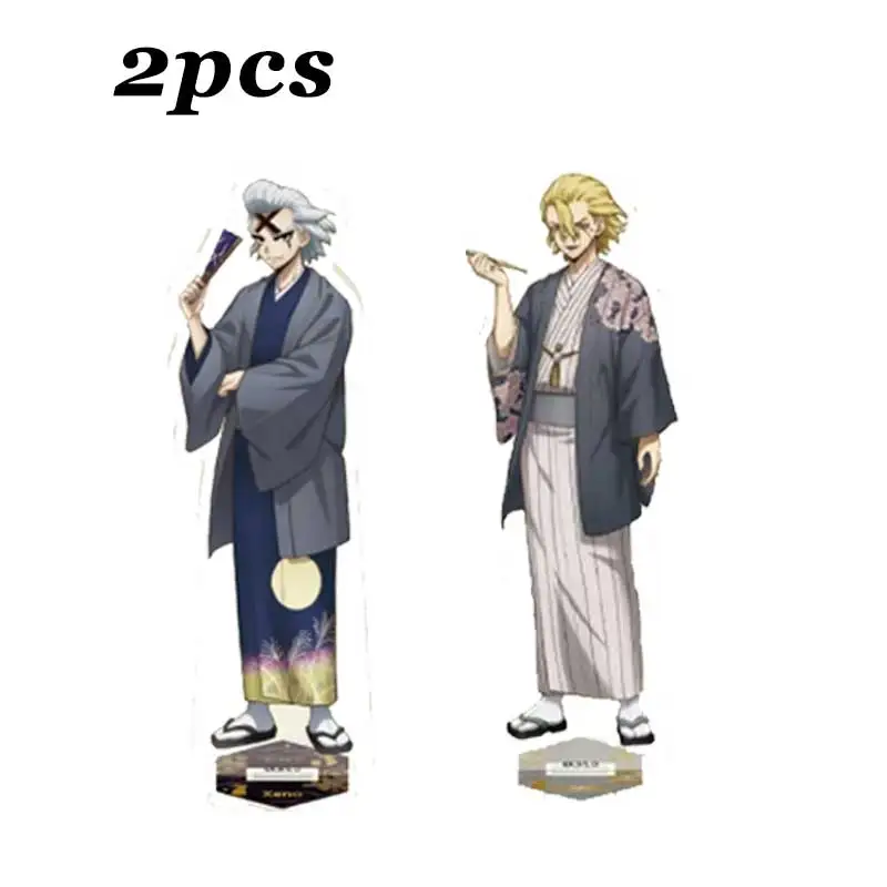 Periféricos de Anime DR.STONES Xeno Houston Wingfield estatuilla soporte acrílico colección Stanley Snyder placa de pie juguetes regalos