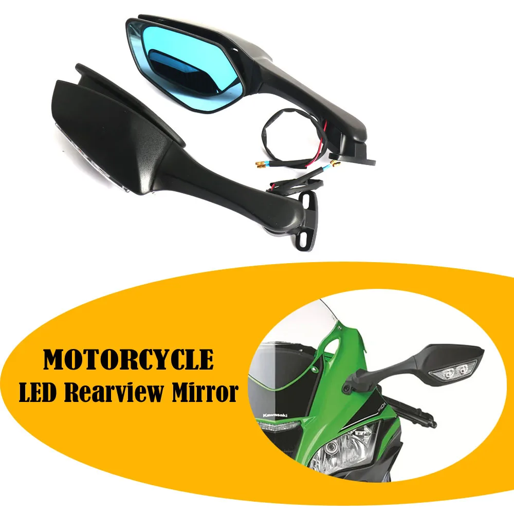 

Зеркала заднего вида для мотоцикла Kawasaki 2018-2021 Ninja 400/11-2018 Ninja 250 ZX 6R 636 650 300R EX300, боковое зеркало