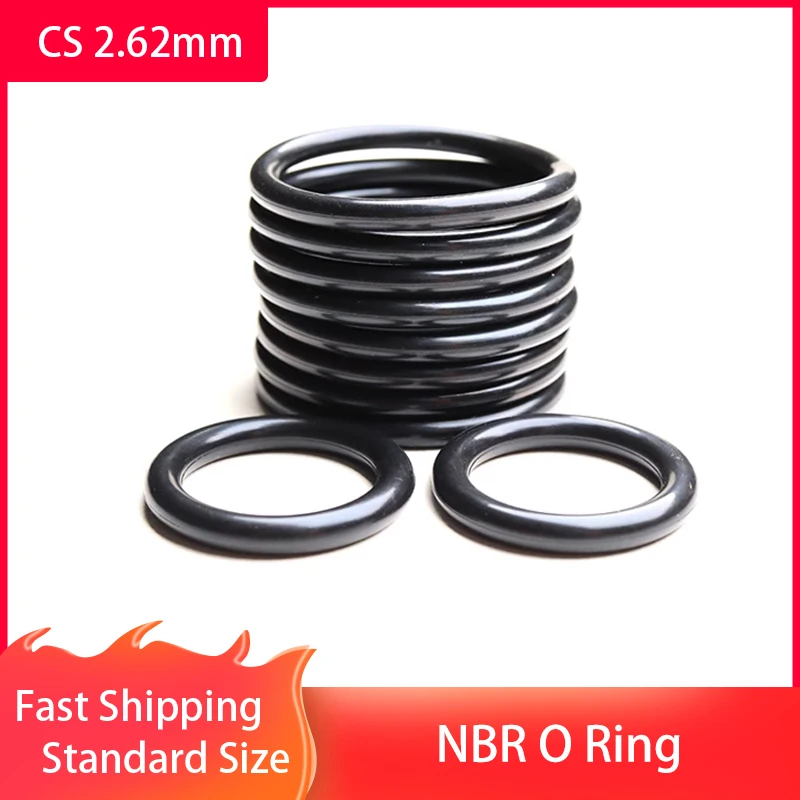 CS 2.62mm,High oil resistance Nitrile O-Ring,NBR Rubber Seal O Ring,Thickness 2.62mm,ID 1.24-221.92mm