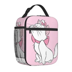 Marie Cat Cute From Aristocats Insulated Lunch Bag Thermal Bag Meal Container High Capacity Tote Lunch Box Food Handbags Outdoor