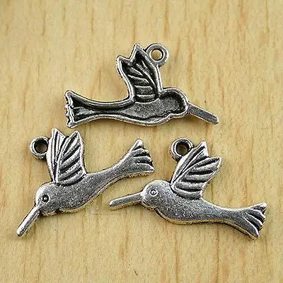 20PCS 25x14mm Tibetan Silver Humming birds Findings H0033