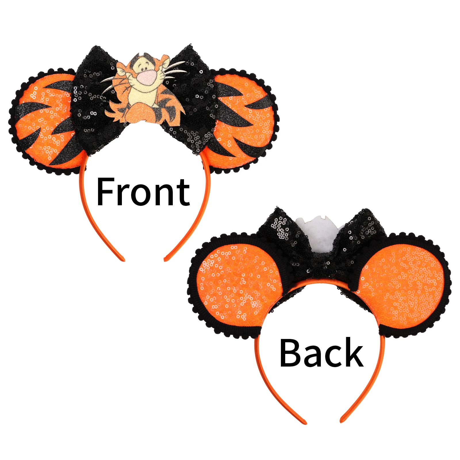 Disney Mickey Mouse HairBands Winnie the Pooh Tigger Eeyore Ear Headbands For Girls Kids Women Bee Piglet Bows Hair Accessories view 3