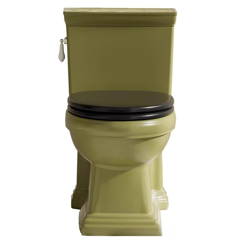 

Зеленый унитаз во французском стиле ретро, американский классический цвет, обычный керамический интегрированный унитаз