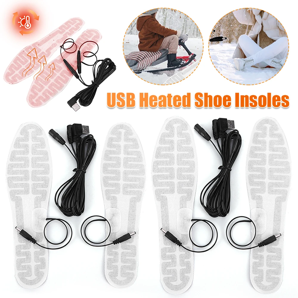 USB Beheizte Einlegesohlen Fußwärmer Film Elektrische Fußwärme Pad Winter Outdoor Sport Heizung Einlegesohle für Männer und Frauen