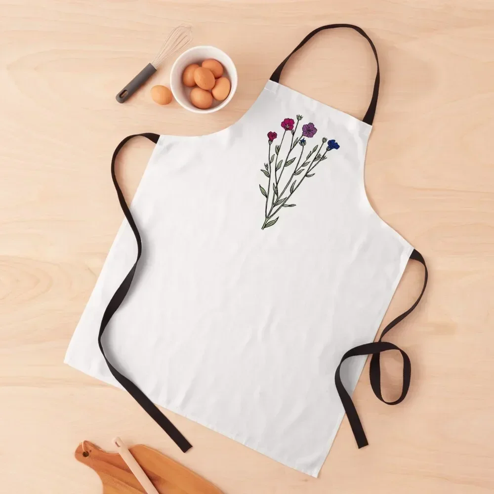 

Subtle Bi Pride Flax Sprig Apron For Kitchen Kitchen Man Apron