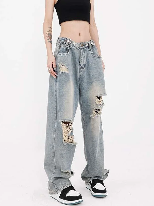 

Kenstudio High Waist Straight Leg Jeans Women's Spring Cleanfit Blue PU Fabric mid Stretch Trousers for Mature Women