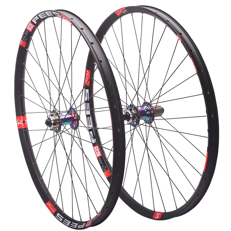 RUJIXU MTB 자전거 휠셋, 135 쓰루 액슬 142, QR 6 폴, 산악 자전거 휠, AM 또는 DH 30mm 와이드 림 148 부스트 허브, 26 27.5 29 인치