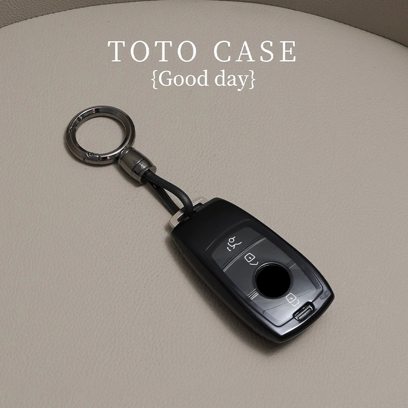 حافظة مفاتيح السيارة من البولي يوريثان غطاء عن بعد شل حامل سلسلة فوب لمرسيدس بنز ABC E S Class S400L CLA CLS GLC GLE GLS EQE EQS GLA GLB #3