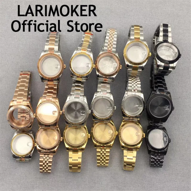 LARIMOKER 36mm/39mm Watch Case Sapphire Glass Fit NH35 NH36 NH34 ETA2824 2836 Miyota 8215 PT5000 Mingzhu DG2813 3804 Movement