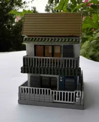 1/150 N Scale Building Model Japanese Style House Model Train Scene Miniature Collection Sand Table Landscape Assemble Model Toy