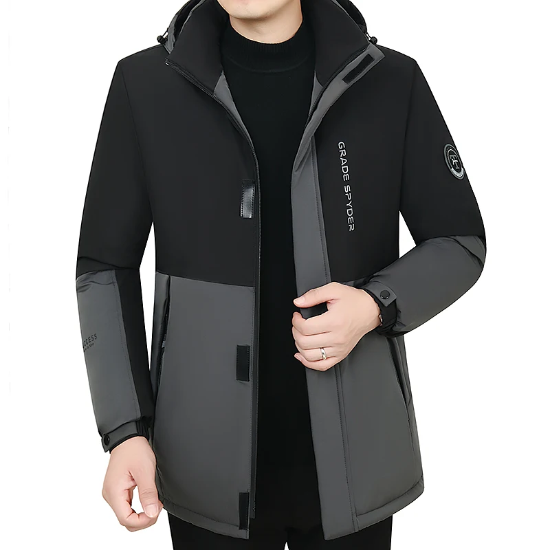 

Male Hooded Casual Winter Men Jacket Coat Brand Windproof Outwear Hat Parkas Jacket Male Warm Waterproof Parkas New Mens Autumn