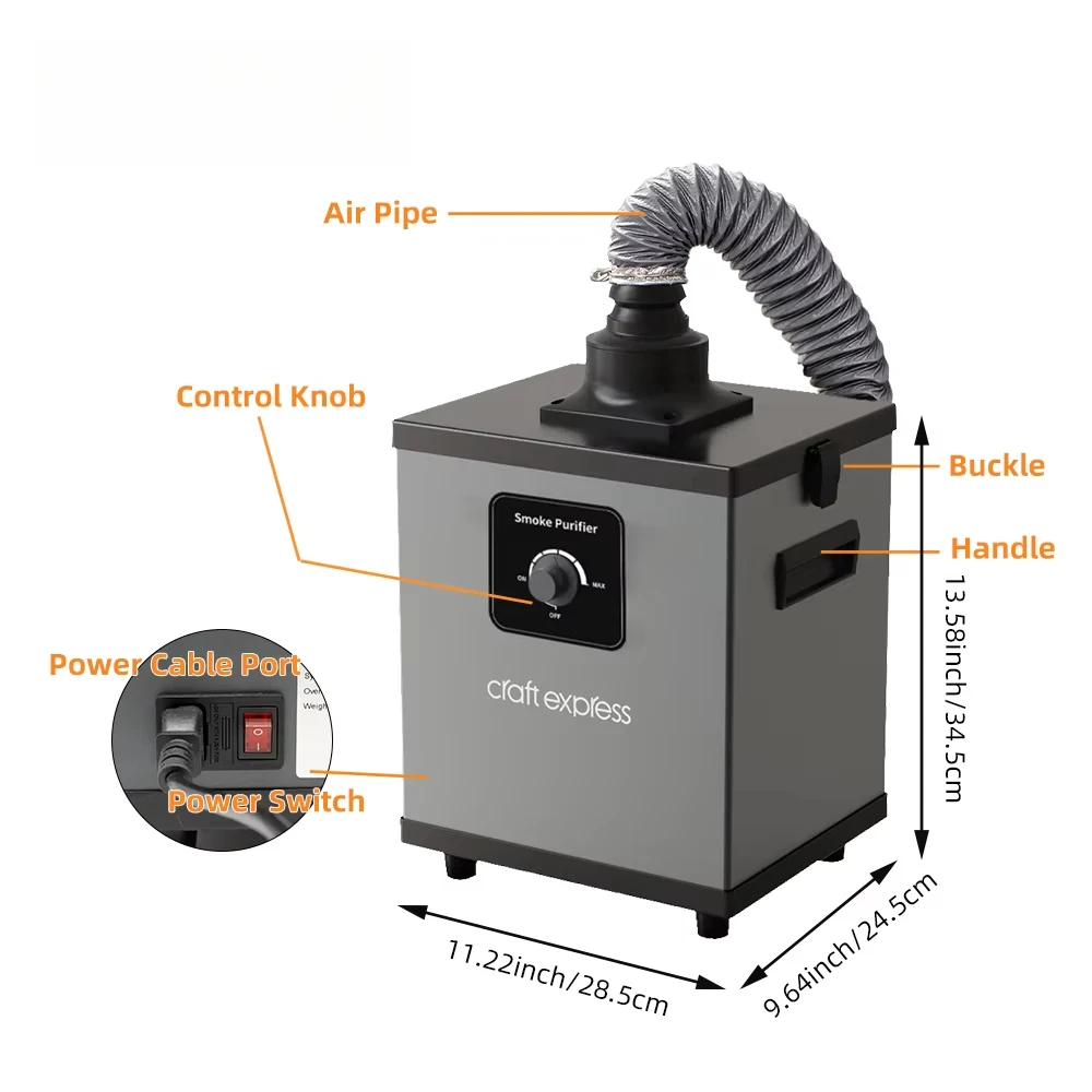 

Craft Express New Air Purifier with Glowforge Removal for Laser Cutting Machine Glows in the Dark & Removes Air Pollution