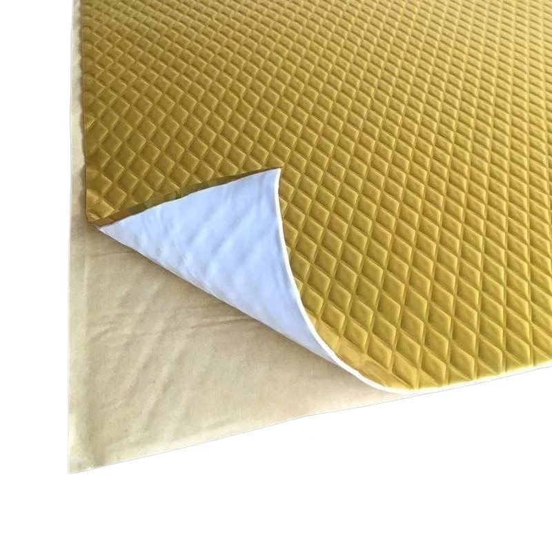 Car Sound Deadening Mat 50x80cm Butyl Rubber Aluminum Foil Heat Noise Insulation Self-Adhesive Damper for Auto Door Trunk Floor
