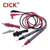 Pin de cables de prueba de sonda Universal para multímetro Digital, Cable de policloruro de vinilo con Clip de cocodrilo, Cable de pluma, 10A, 20A, 1 par