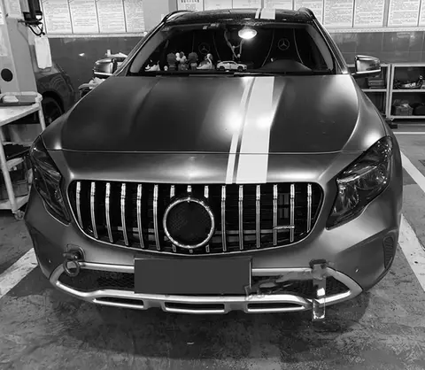 Capa da Grade Superior do Para-choque Dianteiro para Mercedes Benz GLA X156 GLA200 GLA250 GLA45 2017-2020 Kit de Grade de Malha para Para-choque