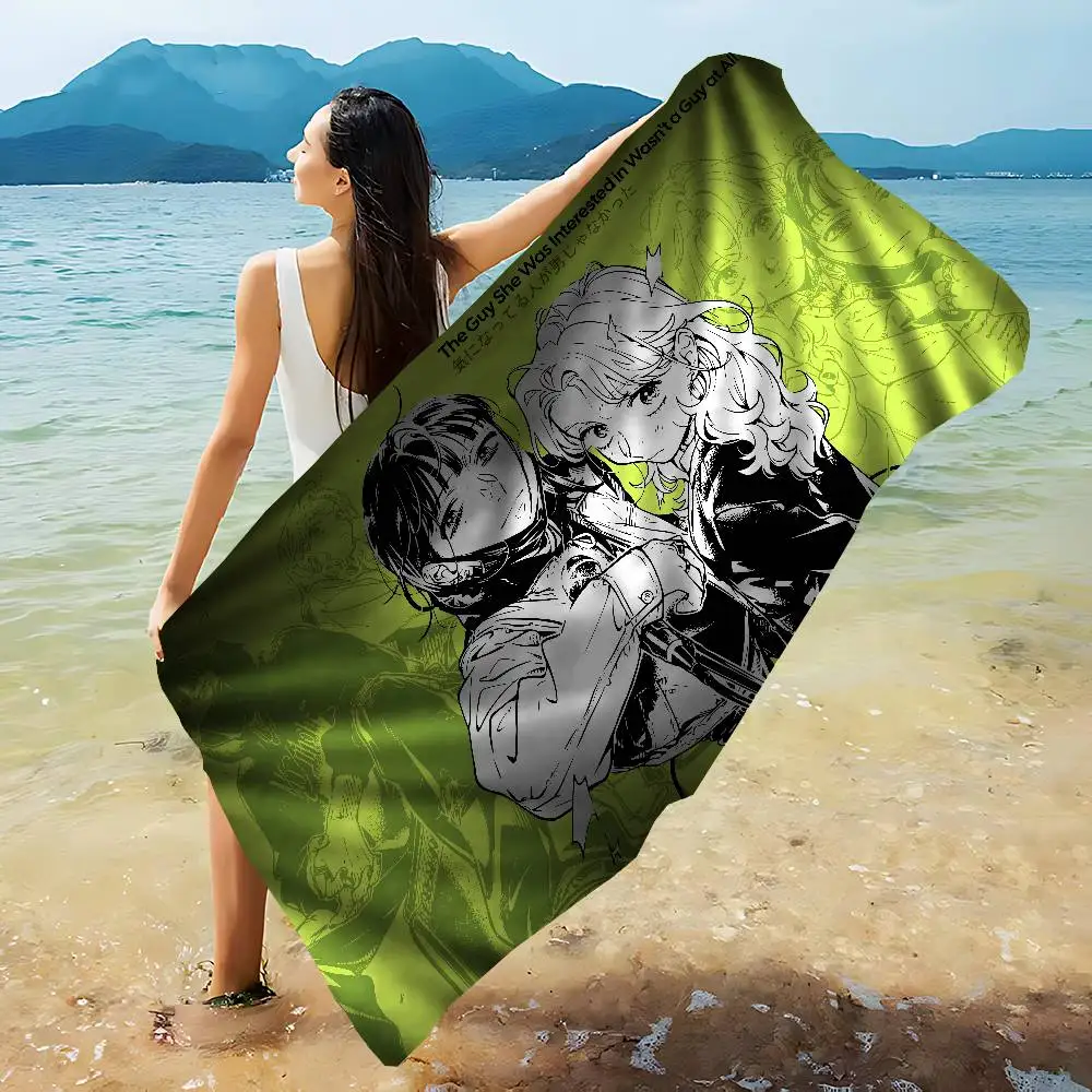 T-The-Guy-She-Was-Interested-In-Wasn't-A-Guy-At-All Sweet-Slice-Of-Life Microfiber Printed Beach Running Absorbent Soft Towel