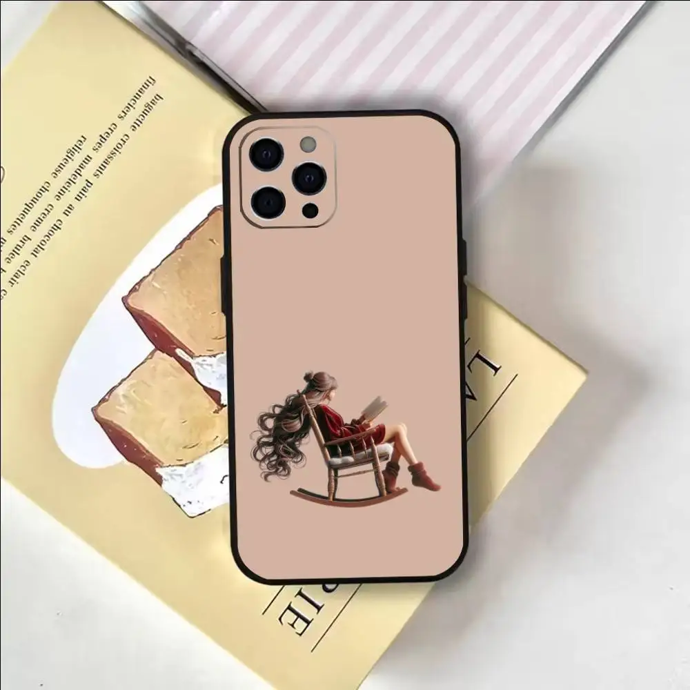 قراءة الكتب التوضيحية حالة الهاتف آيفون 17,16,15,14,13,12,11 زائد، برو، ماكس، XS غطاء سيليكون لينة #5