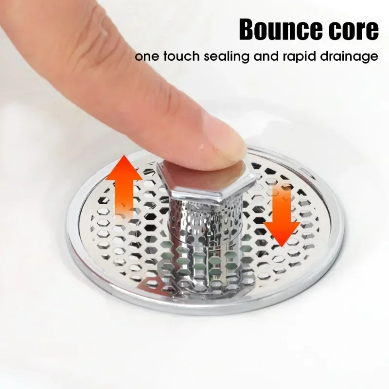 2/1PC Universal Bathroom Basin Pop-Up Bounce Core Sink Hair Catcher Drain Filter Bathtub Stopper Basin Strainer Bath Accessories