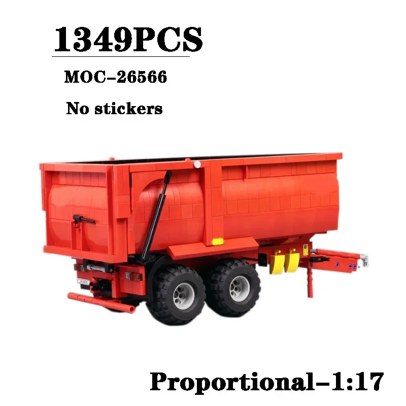 

New MOC-26566 Krampe 550 Dump Trailer 1:17 Scale Building Blocks 1349PCS Adult Birthday Gift Children Christmas Toy Gift