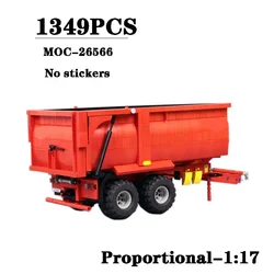New MOC-26566 Krampe 550 Dump Trailer 1:17 Scale Building Blocks 1349PCS Adult Birthday Gift Children Christmas Toy Gift