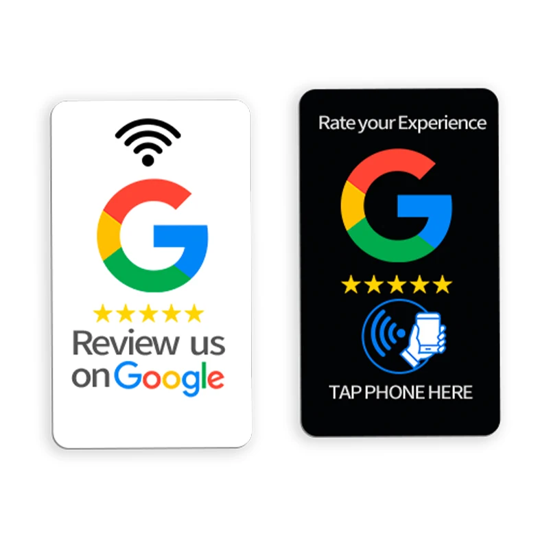 HENNCER 1pcs Reusable Review Tap Card Google Reviews Tap NFC Card Review Us on Google Tap Card Enhances SEO Saves Time User