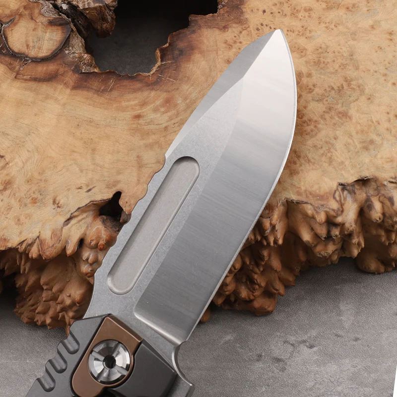 VG10 Steel Titanium Alloy Handle Folding Knife High Hardness Outdoor Camping Survival Tactical Self-defense Portable Tool