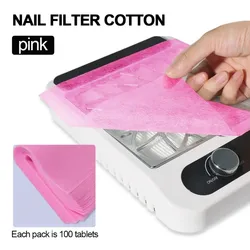100Pcs/Bag Nail Art Vacuum Dust Collector Non-Woven Filter Cotton Paper Manicure Dust Filter Paper for Nails Vacuum Cleaner