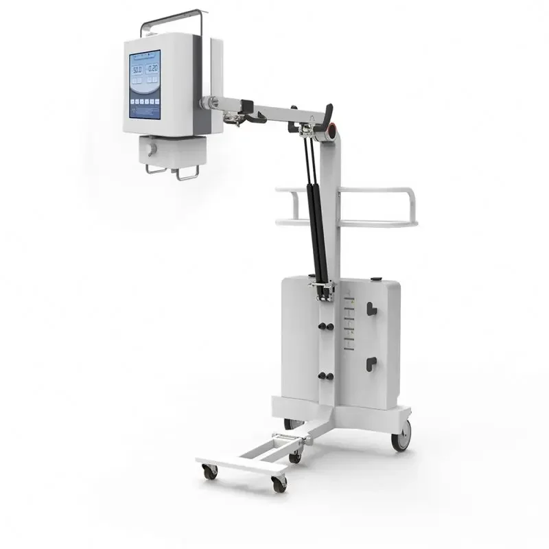 Mobile Hospital DR System Flat Panel Mobile X Ray 5Kw Touch Screen Digital Portable X-Ray Machine